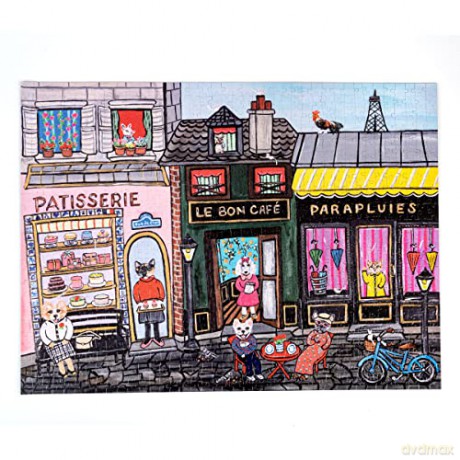 Pets in Paris 1,000-piece Jigsaw Puzzle - Carly Beck [KSIĄŻKA]