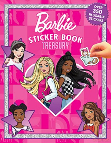 Phidal - Mattel Barbie Sticker Book Treasury Activity Book for Kids Children Toddlers Ages 3 and Up, Holiday Christmas Birthday Gift [PUZZLE]
