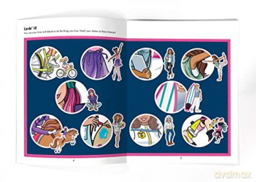 Phidal - Mattel Barbie Sticker Book Treasury Activity Book for Kids Children Toddlers Ages 3 and Up, Holiday Christmas Birthday Gift [PUZZLE]