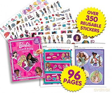 Phidal - Mattel Barbie Sticker Book Treasury Activity Book for Kids Children Toddlers Ages 3 and Up, Holiday Christmas Birthday Gift [PUZZLE]