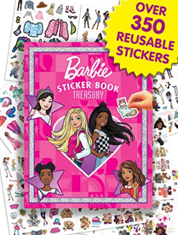 Phidal - Mattel Barbie Sticker Book Treasury Activity Book for Kids Children Toddlers Ages 3 and Up, Holiday Christmas Birthday Gift [PUZZLE]