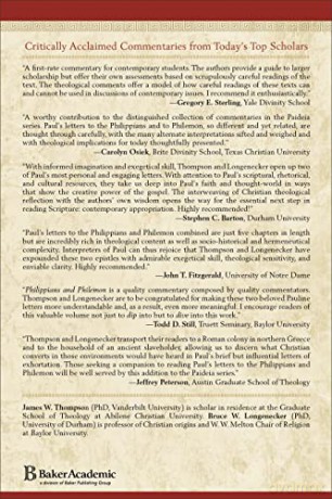 Philippians and Philemon (Paideia: Commentaries on the New Testament) - Bruce W. Longenecker [KSIĄŻKA]