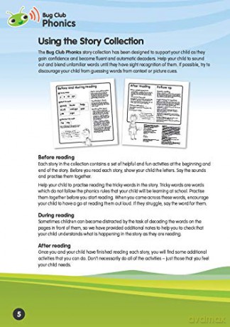 Phonics - Learn at Home Pack 4 (Bug Club), Phonics Sets 10-12 for ages 5-6 (Six stories + Parent Guide + Activity Book) - Rhona Johnston [KSIĄŻKA]