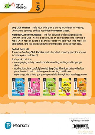 Phonics - Learn at Home Pack 4 (Bug Club), Phonics Sets 10-12 for ages 5-6 (Six stories + Parent Guide + Activity Book) - Rhona Johnston [KSIĄŻKA]