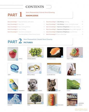 Photorealistic Colored Pencil Drawing Workbook: Learn Essential Techniques through 16 Projects - Irodoreal [KSIĄŻKA]
