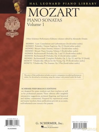 Piano Sonatas, Volume 1: Schirmer Performance Editions - Alexandre Dossin [KSIĄŻKA]