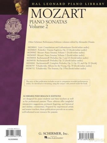 Piano Sonatas, Volume 2: Schirmer Performance Editions - Alexandre Dossin [KSIĄŻKA]