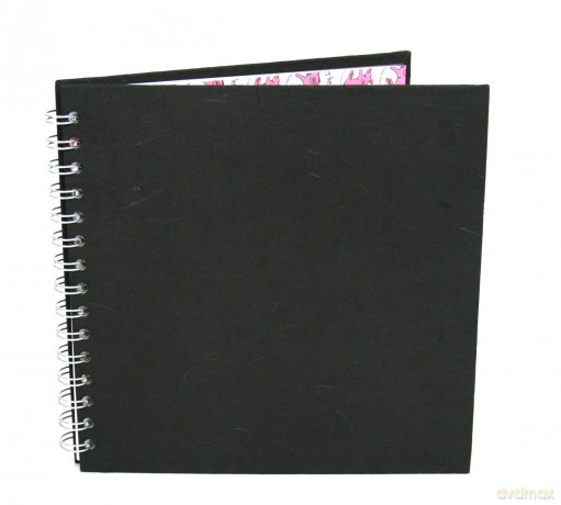 Pink Pig 11x11 Square Posh Silk Pig White Paper Sketchbook - Black [KSIĄŻKA]