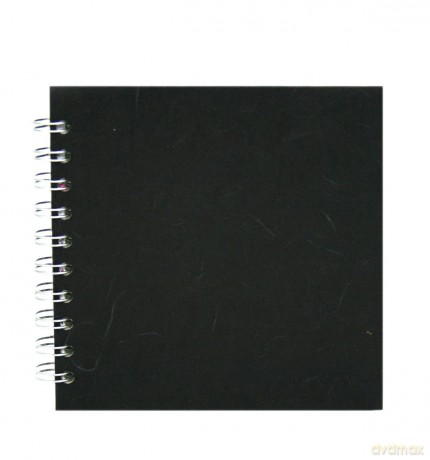 Pink Pig 6x6 Posh Silk Pig White Paper Sketchbook - Black [KSIĄŻKA]