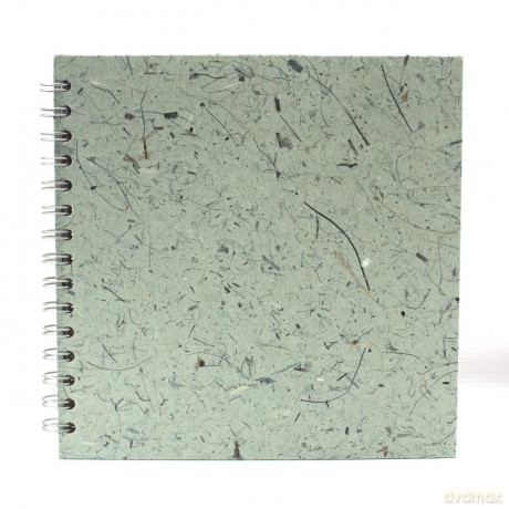 Pink Pig 8x8 Square Sketchbook | White Cartridge, 35 Leaves | Sea Grey [KSIĄŻKA]