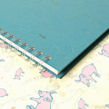 Pink Pig A3 Portrait Sketchbook | White Cartridge, 35 Leaves | Banana Sky [KSIĄŻKA]