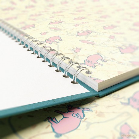 Pink Pig A3 Portrait Sketchbook | White Cartridge, 35 Leaves | Banana Sky [KSIĄŻKA]