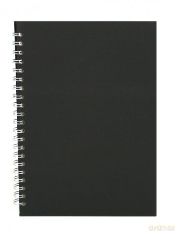 Pink Pig A4 Portrait Posh Silk Pig Off White Paper Sketchbook - Black [KSIĄŻKA]