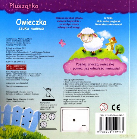 Owieczka, Która Szuka Mamusi. Dźwiękowa Książeczka [KSIĄŻKA]