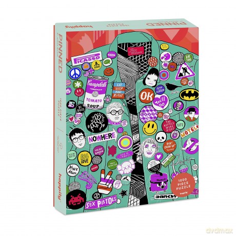 Pinned 1000 Piece Jigsaw Puzzle for Adults | Premium 100% Recycled Board | 1000 Piece Jigsaw Puzzle For Adults | Retro Gifts | Happily Jigsaw Puzzles [PUZZLE]