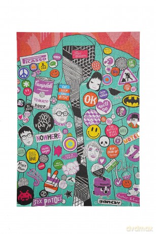 Pinned 1000 Piece Jigsaw Puzzle for Adults | Premium 100% Recycled Board | 1000 Piece Jigsaw Puzzle For Adults | Retro Gifts | Happily Jigsaw Puzzles [PUZZLE]
