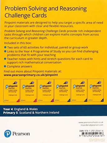 Pinpoint Maths Year 4 Problem Solving and Reasoning Challenge Cards: Y4 Problem Solving and Reasoning Pk - Steve Mills [KSIĄŻKA]