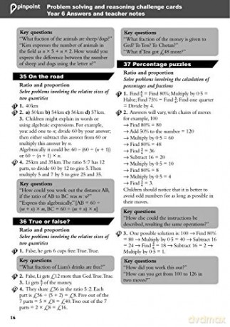 Pinpoint Maths Year 6 Problem Solving and Reasoning Challenge Cards: Y6 Problem Solving and Reasoning Pk - Steve Mills [KSIĄŻKA]