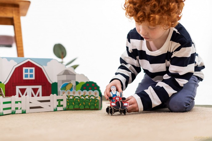 PLAYPRESS Farmyard Pop-out Build and Play Playset - One of the UK's Most Popular Farm Toys - Interactive 3D Construction Toy - 12 Animals and Characters - Eco-Friendly - Foldable - Ages 4 and Over [KSIĄŻKA]