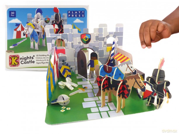 PLAYPRESS Knights Castle Pop-out Playset - Eco-Friendly Building Toys - Easy Storage - Construction Toys for Ages 4+ [KSIĄŻKA]