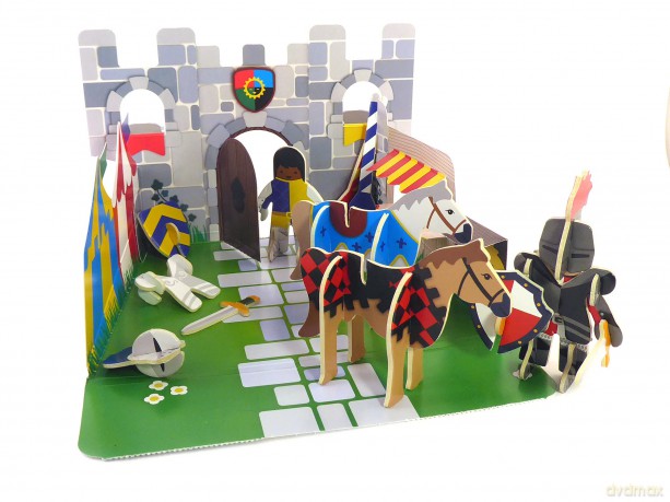 PLAYPRESS Knights Castle Pop-out Playset - Eco-Friendly Building Toys - Easy Storage - Construction Toys for Ages 4+ [KSIĄŻKA]
