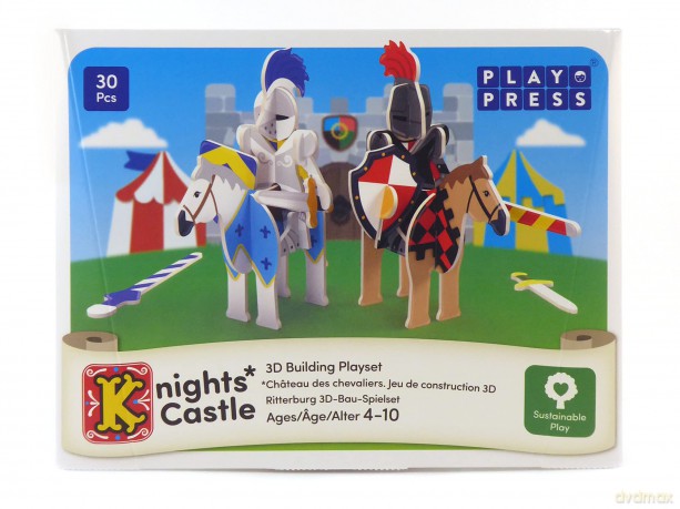 PLAYPRESS Knights Castle Pop-out Playset - Eco-Friendly Building Toys - Easy Storage - Construction Toys for Ages 4+ [KSIĄŻKA]