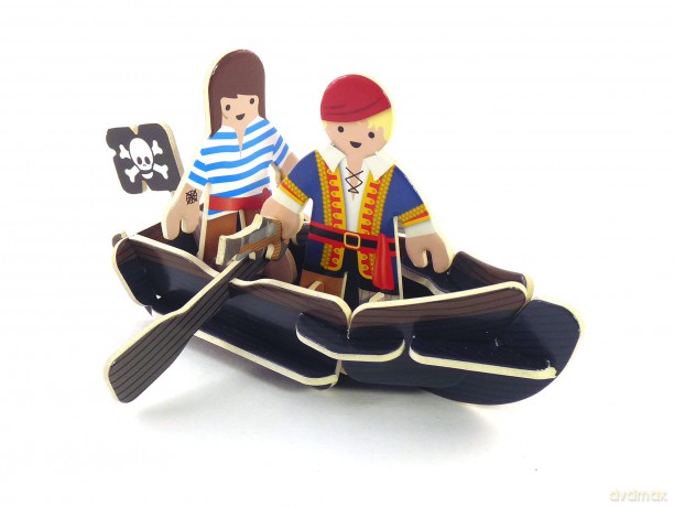 PLAYPRESS Pirate Island Pop-out Playset - Eco-Friendly Building Toys - Easy Storage - Construction Toys for Ages 4+ [KSIĄŻKA]