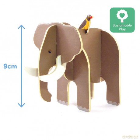 PLAYPRESS Savannah Animals Pop-out Playset - Includes 13 Animals - Eco-Friendly Building Toys - Easy Storage - Construction Toys for Ages 4+ [KSIĄŻKA]