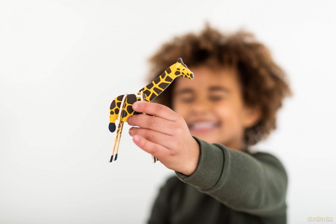 PLAYPRESS Savannah Animals Pop-out Playset - Includes 13 Animals - Eco-Friendly Building Toys - Easy Storage - Construction Toys for Ages 4+ [KSIĄŻKA]