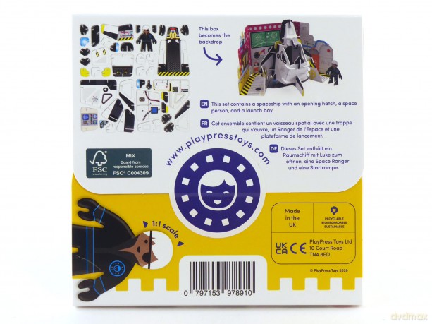 PLAYPRESS Spaceship and Space Ranger Astronaut Toy Set Pop-out Playset - Eco-Friendly Building Toys - Easy Storage - Construction Toys for Ages 4+ [KSIĄŻKA]