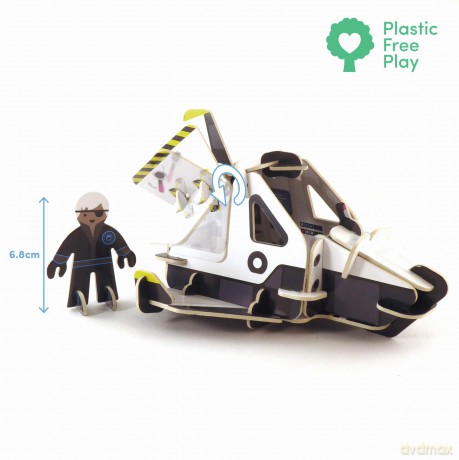 PLAYPRESS Spaceship and Space Ranger Astronaut Toy Set Pop-out Playset - Eco-Friendly Building Toys - Easy Storage - Construction Toys for Ages 4+ [KSIĄŻKA]
