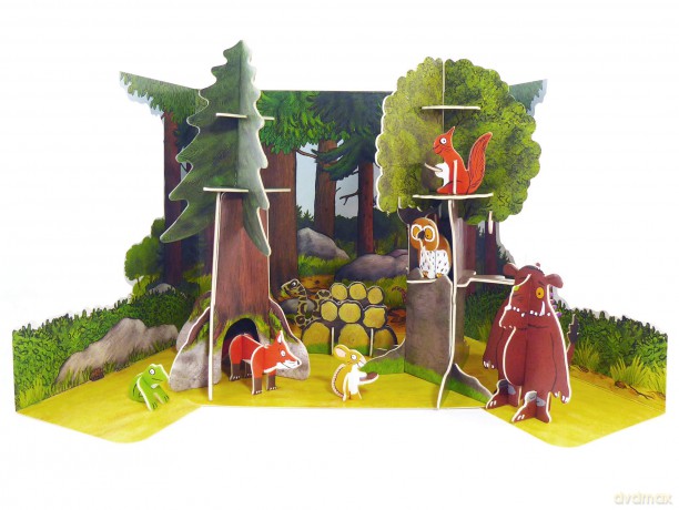 PLAYPRESS The Gruffalo Pop-out Playset - Gruffalo Toy Set Based on the Book by Julia Donaldson and Axel Scheffler - Eco-Friendly Building Toys - Easy Storage - Construction Toys for Ages 4+ [KSIĄŻKA]