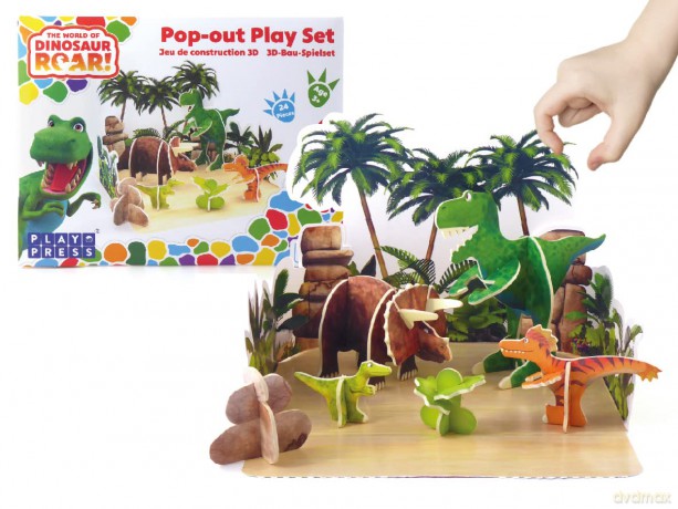 PLAYPRESS The World of Dinosaur Roar! Pop-out playset [KSIĄŻKA]