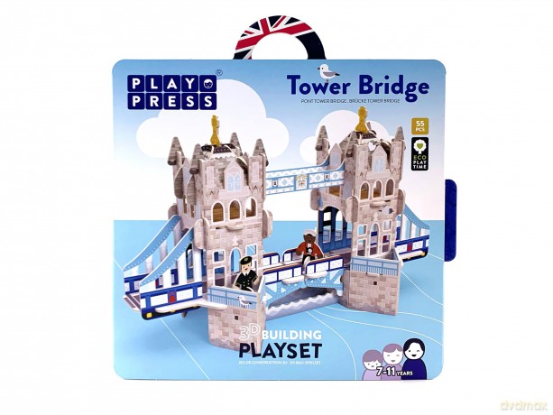 PLAYPRESS Tower Bridge Playset - Eco-Friendly Building Toys - Easy Storage - Construction Toys for Ages 7+ [KSIĄŻKA]