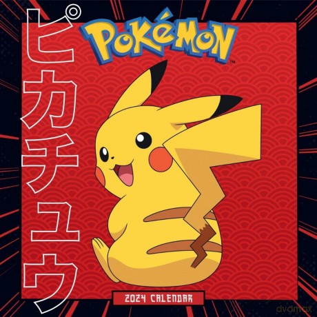 Pokemon 2024 Calendar, Month To View Square Wall Calendar, Official Product - Danilo Promotions Ltd [KALENDARZ]