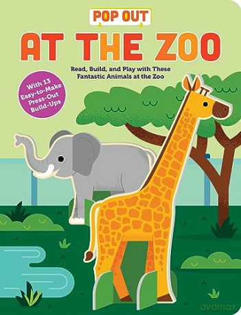 Pop Out at the Zoo: Read, Build, and Play with these Fantastic Animals at the Zoo: 4 (Pop Out Books) - duopress [KSIĄŻKA]