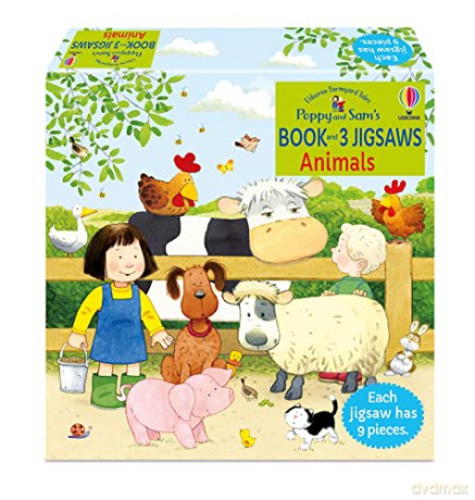 Poppy and Sam's Book and 3 Jigsaws: Animals: Poppy and Sam Animals (Farmyard Tales Poppy and Sam) - Heather Amery [KSIĄŻKA]