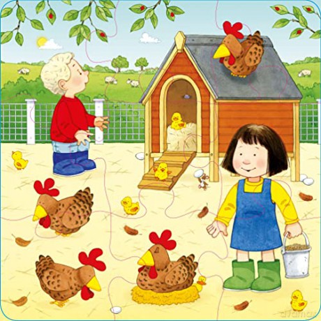 Poppy and Sam's Book and 3 Jigsaws: Animals: Poppy and Sam Animals (Farmyard Tales Poppy and Sam) - Heather Amery [KSIĄŻKA]