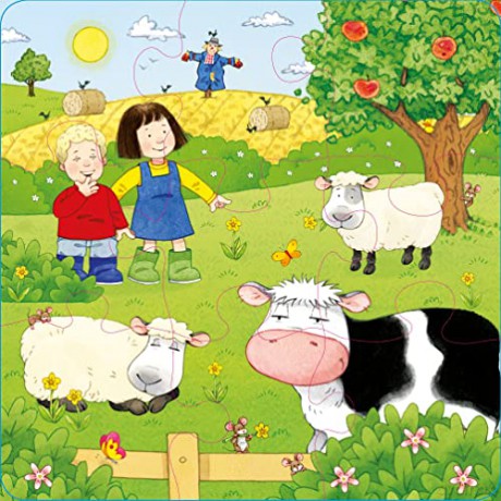Poppy and Sam's Book and 3 Jigsaws: Animals: Poppy and Sam Animals (Farmyard Tales Poppy and Sam) - Heather Amery [KSIĄŻKA]