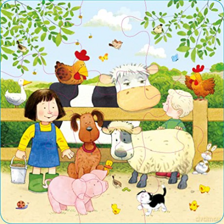 Poppy and Sam's Book and 3 Jigsaws: Animals: Poppy and Sam Animals (Farmyard Tales Poppy and Sam) - Heather Amery [KSIĄŻKA]