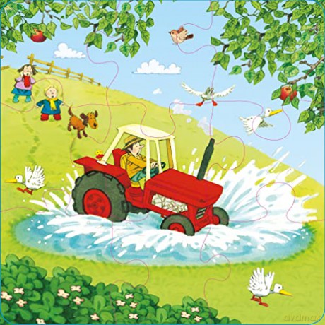 Poppy and Sam's Book and 3 Jigsaws: Tractors: Poppy and Sam Tractors (Farmyard Tales Poppy and Sam) - Heather Amery [KSIĄŻKA]