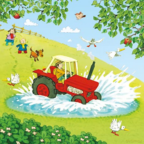 Poppy and Sam's Book and 3 Jigsaws: Tractors: Poppy and Sam Tractors (Farmyard Tales Poppy and Sam) - Heather Amery [KSIĄŻKA]