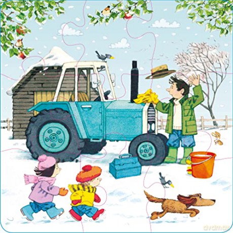 Poppy and Sam's Book and 3 Jigsaws: Tractors: Poppy and Sam Tractors (Farmyard Tales Poppy and Sam) - Heather Amery [KSIĄŻKA]