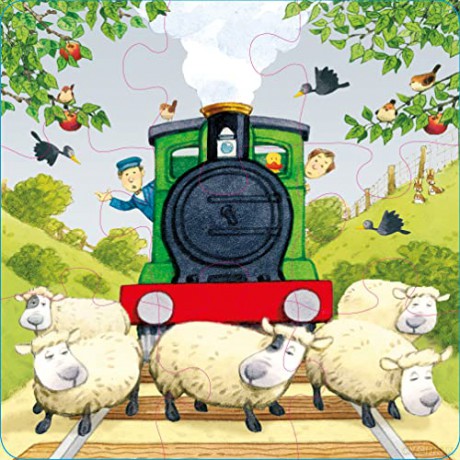 Poppy and Sam's Book and 3 Jigsaws: Trains (Farmyard Tales Poppy and Sam) - Heather Amery [KSIĄŻKA]