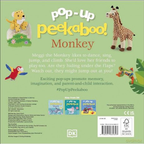 Pop-Up Peekaboo! Monkey: Pop-Up Surprise Under Every Flap! - Dk [KSIĄŻKA]