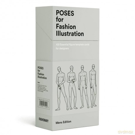 Poses for Fashion Illustration - Mens (Card Box) - Fazshionary [KALENDARZ]