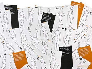 Poses for Fashion Illustration (Card Box): 100 essential figure template cards for designers - Fashionary [KSIĄŻKA]