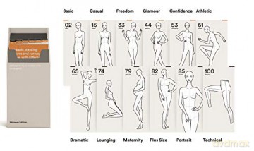 Poses for Fashion Illustration (Card Box): 100 essential figure template cards for designers - Fashionary [KSIĄŻKA]
