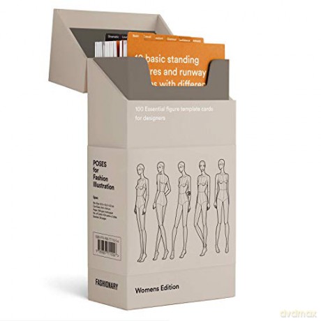 Poses for Fashion Illustration (Card Box): 100 essential figure template cards for designers - Fashionary [KSIĄŻKA]