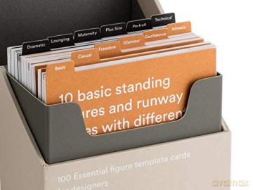 Poses for Fashion Illustration (Card Box): 100 essential figure template cards for designers - Fashionary [KSIĄŻKA]